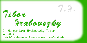 tibor hrabovszky business card